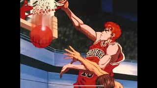 SLAM DUNK Sakuragi dunks on Maki Bluray [upl. by Yerag235]