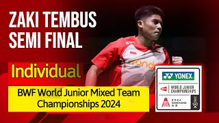 Kalahkan Malaysia Zaki ke Semi Final World Junior Championships 2024  Live Badminton Reaction [upl. by Dewey]