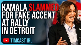 Kamala SLAMMED For FAKE ACCENT At Rally In Detroit Changes Accent For Pittsburgh [upl. by Salis]