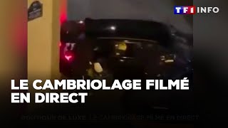 Boutique de luxe à Paris attaquée à la voiturebélier  le cambriolage filmé en direct｜TF1 INFO [upl. by Grizel]