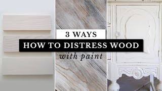 3 Easy Ways How to Distress Wood and Furniture with Paint [upl. by Laumas]