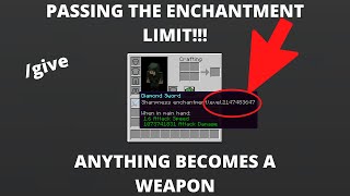 How To Pass the Enchantment Limit in Minecraft Using Commands OP Weapons116 [upl. by Vasta]