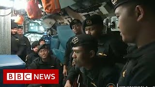 Indonesian navy submarine Video shows crew singing  BBC News [upl. by Ano]