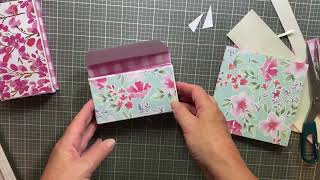 Tutorial using an envelope to make a box papercraft scrapbooking ephemera [upl. by Delphine653]