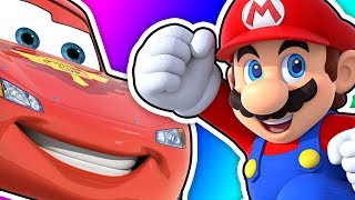 PLAYING MARIO GAMES IN ROBLOX and SAVING LIGHTNING MCQUEEN [upl. by Pepi532]