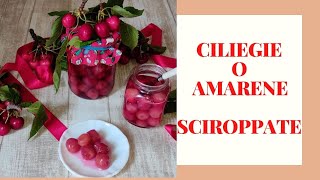 Ciliegie o amarene sciroppate  ricetta della nonna [upl. by Esaele]