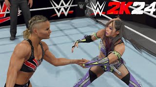 KAIRI SANE VS IVY NILE  WWE 2K24 [upl. by Arihat]