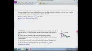 Calc Section 310 Related Rates [upl. by Michaela]