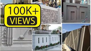 Latest Indian Style Modern Compound Wall Designs Ideas New Photos  Modern Boundary Wall Décor [upl. by Morgen64]