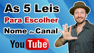 5 dicas de Como escolher nome para o canal do youtube perfeito [upl. by Deste]