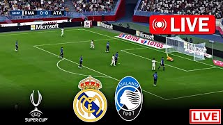 Real Madrid vs Atalanta Live Football  THE FINAL  UEFA Super Cup 2024  gameplay pes21 [upl. by Tuppeny]