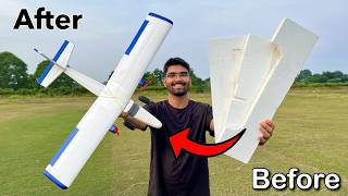 Make A Rc Plane With Coreless Motor  DIY Rc Mini Twin Timber  rcplane diy how [upl. by Adoh819]