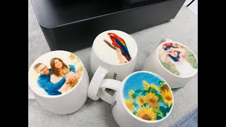 How to print selfie on Cappuccino beer milk tea selfie coffee food [upl. by Ansel]