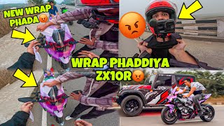 New Wrap Phaddiya😭 Zx10r Wrap Phad diya SUPERBIKE Preparation for Ladakh [upl. by Britteny]