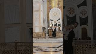 Orthodox Christian chanting  Church Slavonic to Saint Theotokos in the Saint Savas temple Serbia [upl. by Notsek]