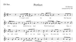 quotPerfectquot  Ed Sheeran Alto Sax Cover  Sheet Music PDF  Lyrics [upl. by Ginny798]