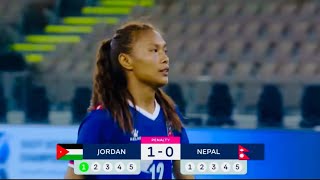 WAFF 2024 Womens Championship  Finals  Jordan vs Nepal penalty shootout jordan5 Nepal4 [upl. by Nylave]