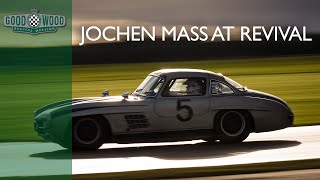 Le Mans legend Jochen Mass pushes Gullwing at Revival [upl. by Asenaj]