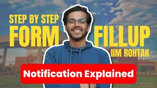 IPMAT IIM Rohtak 2024 Notification amp Form Fillup 📝 Exam Date 18 May 2024 [upl. by Ieso1]