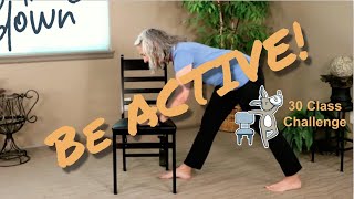 Chair Yoga  Active Class Challenge 15  57 Minutes Some Seated More Standing [upl. by Rees12]