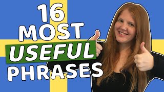 Learn Swedish basic phrases  16 Swedish words and phrases you need to communicate in Swedish [upl. by Eniluqcaj]