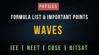 Waves – Formula List and Important Points for Revision  CBSE  JEE  NEET  COACHENGG APP [upl. by Sadiras]