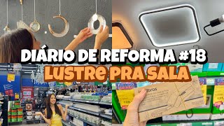 VLOG procurando um lustre pendente gesso está pronto tá quase finalizando a reforma🚧🏠😍 [upl. by Fabian]