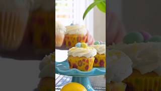 Perfect LEMON VANILLA CUPCAKES easy recipe shorts [upl. by Naylor474]