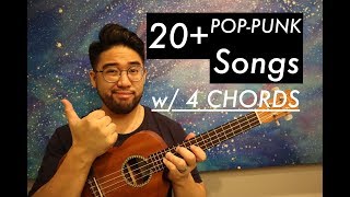 20 Pop Punk Songs with ONLY 4 Chords Ukulele for Beginners [upl. by Antony934]