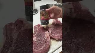 Seasoning steak for dinner [upl. by Thay]