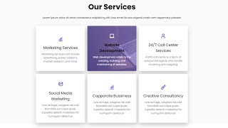 How To Create Responsive Services Section Using HTML and CSS [upl. by Kaja997]