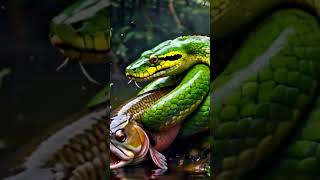 Green Anaconda ReptileFacts ConstrictorSnake NatureDiscovery [upl. by Grearson]