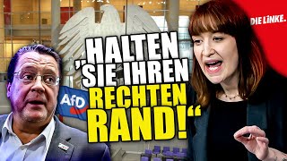 Linker Reagiert Auf Heidi Reichinnek Gegen AfD Im Bundestag  DIELINKE [upl. by Jasen853]