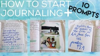 HOW TO START JOURNALING  10 Prompts  Christian Inspiration [upl. by Skilken]