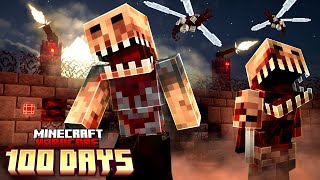 I Survived 100 Days in a DEADLY Infection in Hardcore Minecraft [upl. by Nauqan]