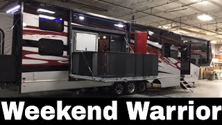 Weekend Warrior Toy Hauler  Innovation Forward  Luxe luxury Toy Hauler 5th Wheel [upl. by Ritch]