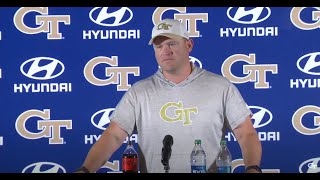 GT Football GTvsCLEM Coach Key Weekly Press Conference [upl. by Eizus]