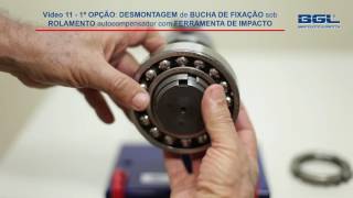 11 Desmontagem Bucha Fixação sob Rolamento AutocompEsferas ou Rolos com ANEL BATIDA ou COPO BATIDA [upl. by Missy]