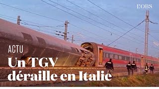 Un TGV déraille en Italie tuant deux personnes [upl. by Llerrot755]