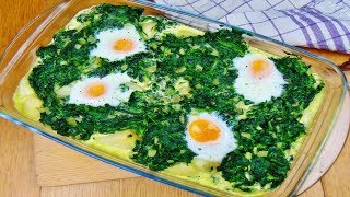 Rezept Versunkene Eier im Spinatnest  Kartoffeln mit Spinat und Ei  Spiegeleier Gratin [upl. by Pavia318]