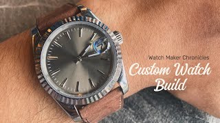 Building a custom Watch from Ali Express Parts  Datejust homage [upl. by Brosy]