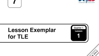 Lesson Exemplar for TLE with worksheet Q1W1 [upl. by Bowe51]