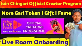 Chingari Official Creator Program Onboarding Form  Chingari Live Rooms Onboarding Form  Earn Money [upl. by Aisul819]