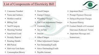 Components of Electricity BillPart01Know Your Electricity Bill [upl. by Ynalem]