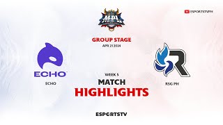 Echo vs RSG PH HIGHLIGHTS MPL PH S13  RSG vs ECHO ESPORTSTV [upl. by Lana]