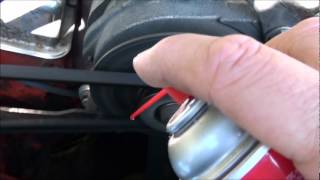 HOW TO FIX A SQUEAKING SLIPPING BELT THE EASY WAY  DO IT YOURSELF WITH CRC [upl. by Etnasa231]