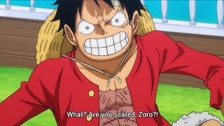 Strawhats reaction to Sabo assassination of King Cobra English Sub [upl. by Terbecki]