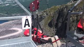 Zip World Velocity Fastest in Europe  Zip World Penryhn Quarry Snowdonia North Wales [upl. by Sawyor]