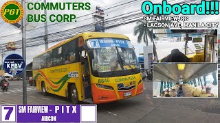 ONBOARD Bus Ride Commuters Bus Corp 8840 Daewoo BS106 SR  SM FAIRVIEW  LACSON AVE [upl. by Ariay707]