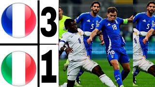 🔵 Italy Vs France  Adrien Rabiot Goal amp Digne  All goals and highlights – 2025 [upl. by Steffin]